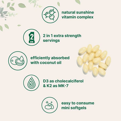 Nexavale™ Vitamin D3 + K2 Softgels